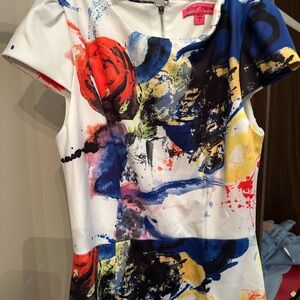 Betsey Johnson Multicolor Abstract Dress